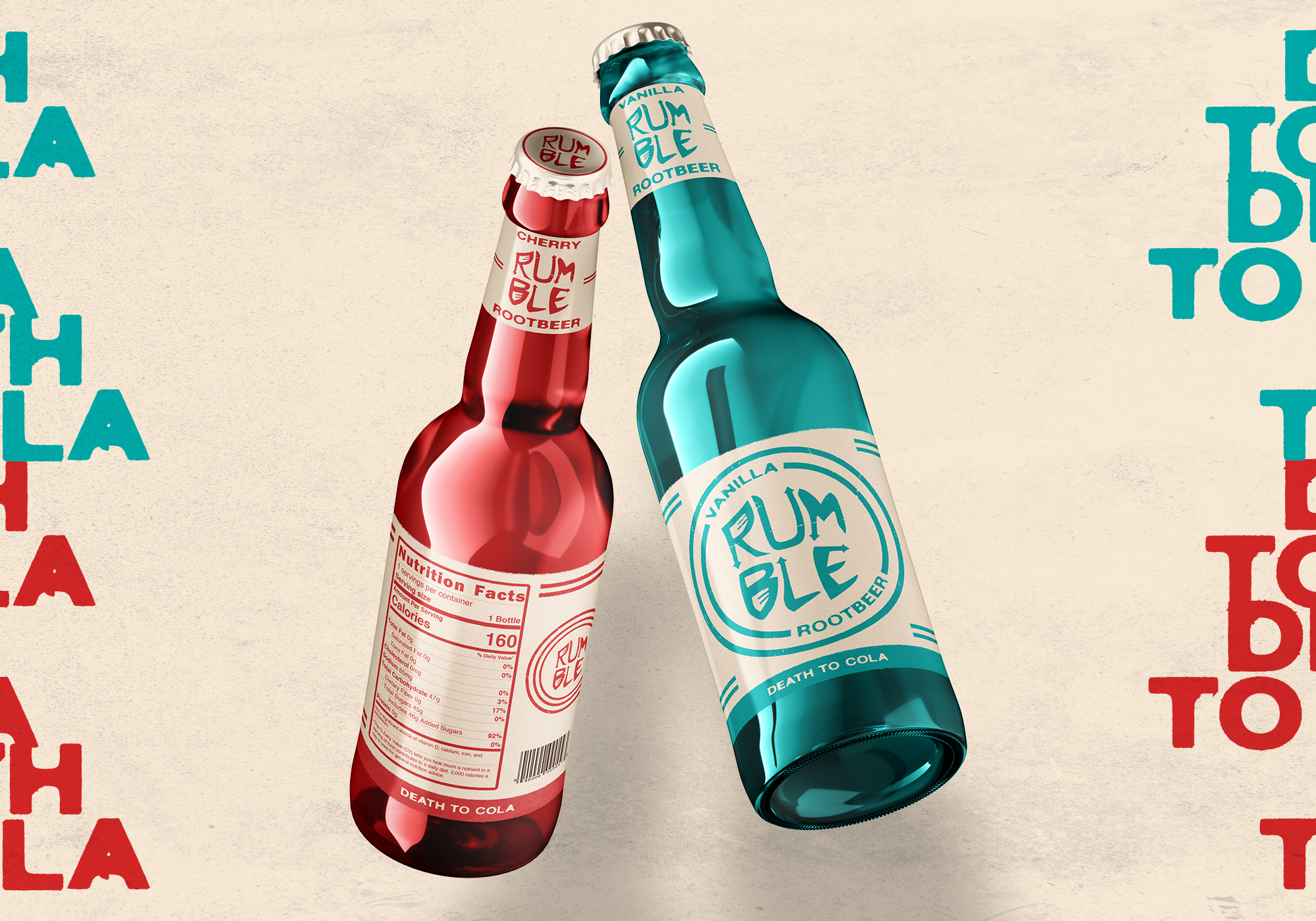 Rumble Cherry and Vanilla Bottles